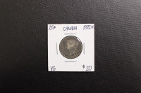 Canada 1872 25 Cents Coin