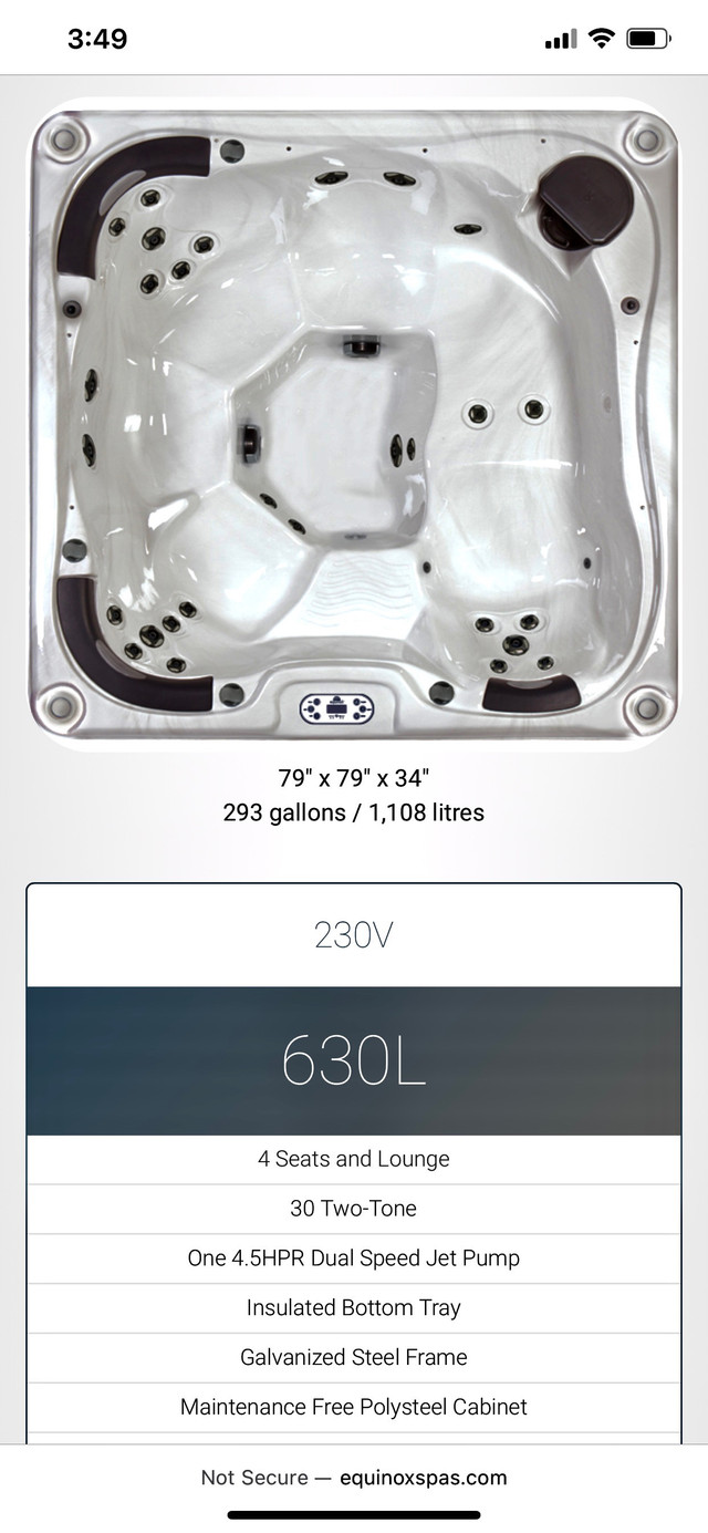 Hot Tubs Equinox Spas. ONE LEFT!! in Hot Tubs & Pools in Norfolk County - Image 2