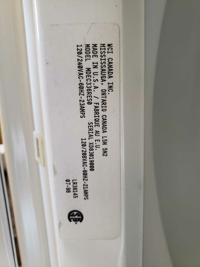 White Westinghouse dryer in Washers & Dryers in Cape Breton - Image 4