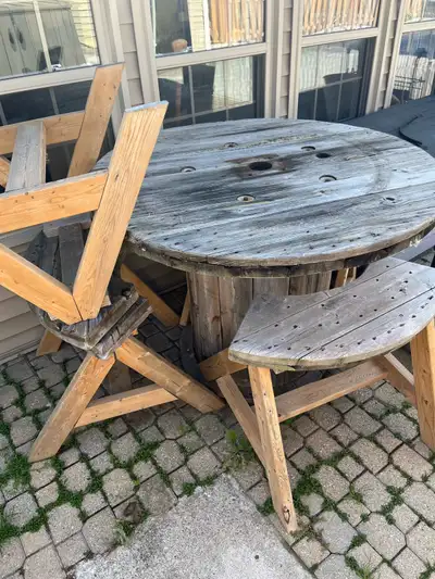 patio table and chairs / man cave table and stools, View more