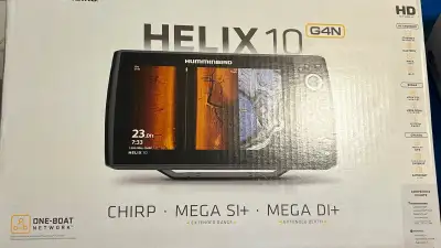 HUMMINBIRD HELIX 10 G4N MEGA SI+ MEGA DI+ GPS  FISH FINDER SONAR, View more