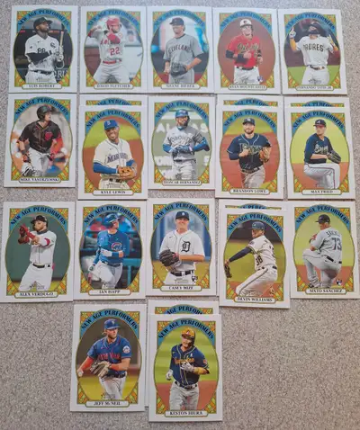 2021 Topps Heritage Baseball - NEW AGE PERFORMERS Insert Cards. Recognizable names for knowledgeable...