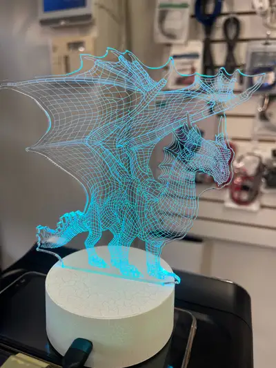 Dragon 3D LED Lamp, View more