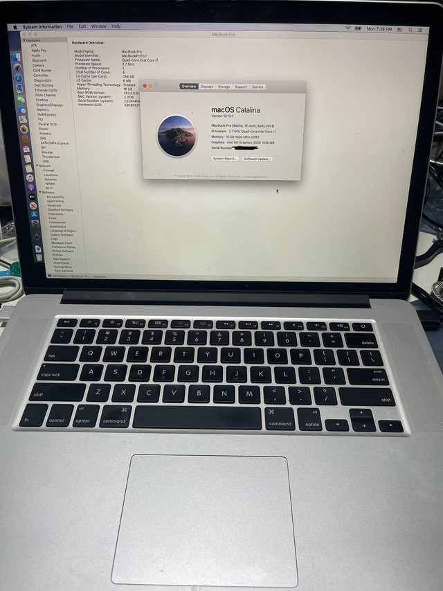 MacBook Pro 15” early 2013 retina  16gb ,500g ssd in Laptops in City of Toronto