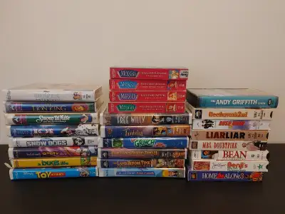 VHS movies - Disney, Pixar, Universal, WB, Fox Video, View more