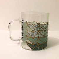 Starbucks 50th Anniversary Mermaid Glass Cup Mug 12oz