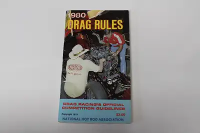 1980 NHRA drag racing rulebook. 122 pgs.