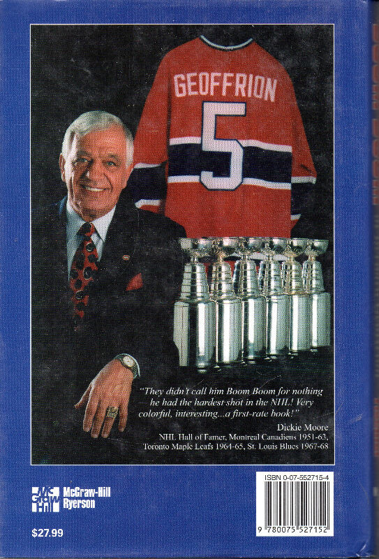 BOOM-BOOM: Bernie Geffrion Montreal Canadiens Hcv DJ 1st in Non-fiction in Ottawa - Image 2