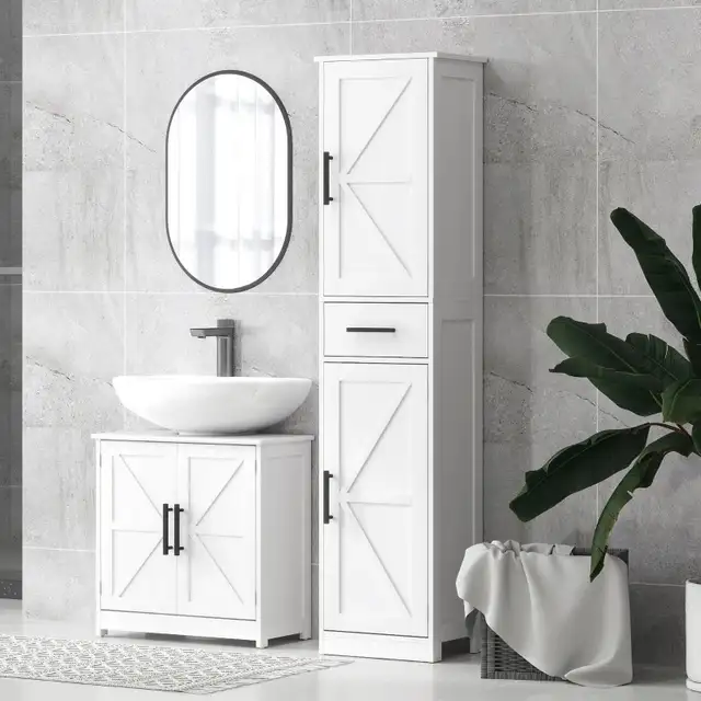 67" Tall Bathroom Cabinet, Narrow Bathroom Storage Cabinet with in Storage & Organization in Markham / York Region - Image 11