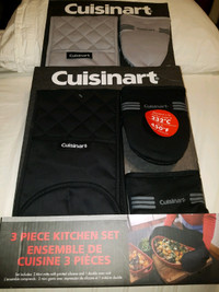 NEW CUISINART SILICONE 3 PC.OVEN MITT SET $35 EACH