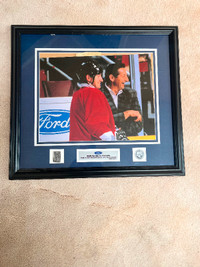 Framed Wayne Gretzky & his dad, Walter