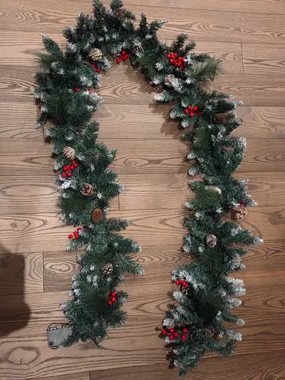 9FT Christmas Garland with 100 Lights & Timer, View more