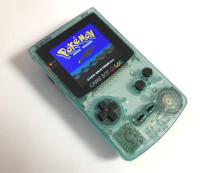 Pokemon Crystal GBC Nintendo system with 25% larger LCD