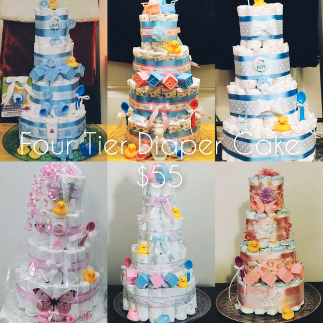 Four Tier Diaper Cakes  in Bathing & Changing in Belleville