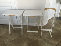 2 TV FOLDING TABLES WITH STAND 