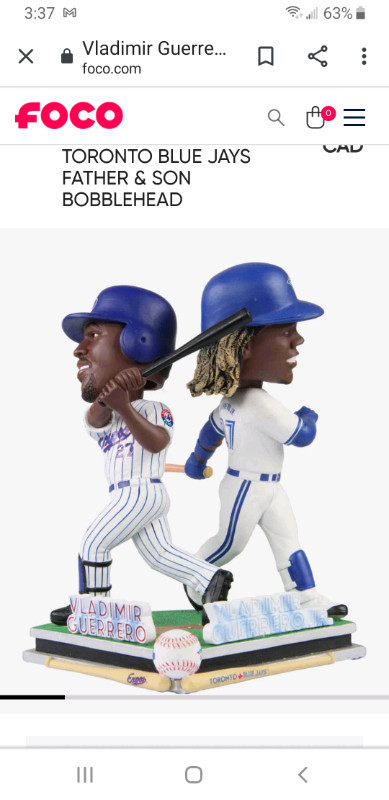 WANTED- Toronto Blue Jays Guerrero Father and Son bobblehead in Arts & Collectibles in Sault Ste. Marie