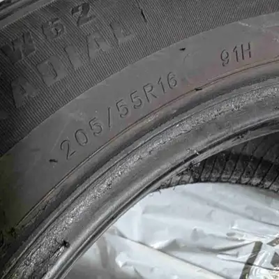Price per tire. 205/55R16 Bought used but good condition. Drove one winter with them. Rims not avail...