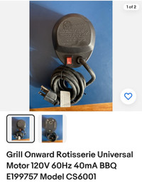 Grill Onward Rotisserie Universal Motor 120V 