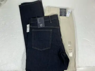 Gap Slim Jeans and Essential Khaki Pants for both, View more