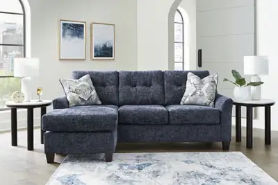 New Keenelynn Navy Sofa Chaise, View more