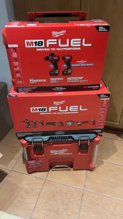 Milwaukee tools and pack out, View more