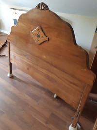 Antique Double Headboard, Footboard and Frame.