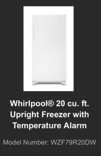 Whirlpool® 20 cu. ft.Upright Freezer with Temperature Alarm