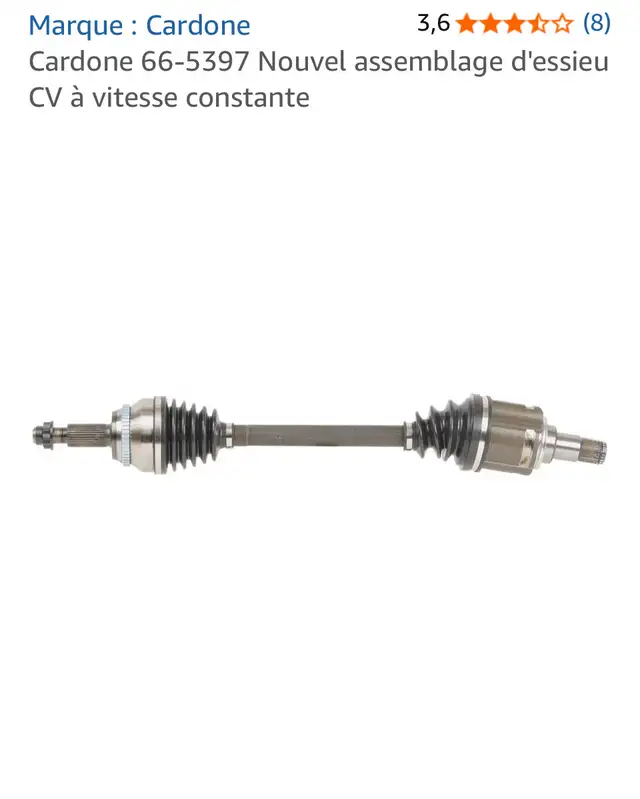 New Cardone CV Axle 66-5397 – Front Right – Chevy Malibu G6 in Engine & Engine Parts in Dartmouth - Image 2