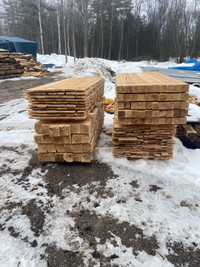 Cedar and pine lumber 