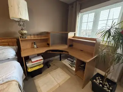 L-shaped computer desk - excellent condition , View more