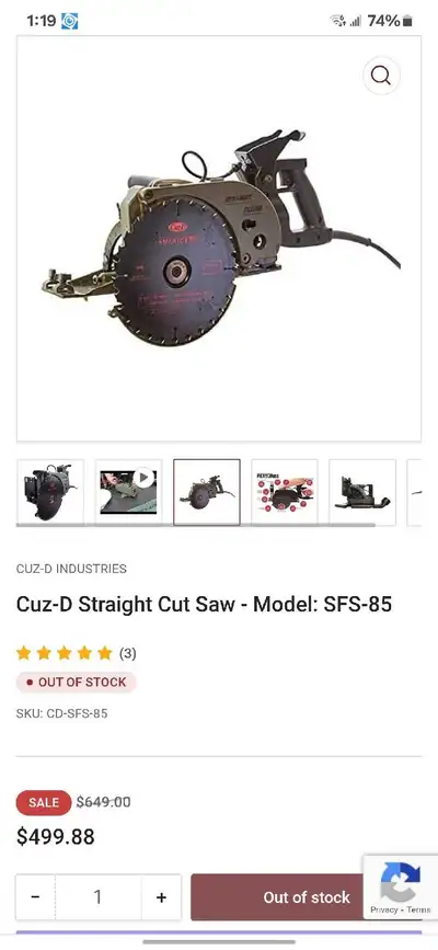 Cutz-D Straight Flush Saw, View more