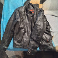 Leather motorcycle jacket 