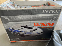 Inflatable boat by Intex with 2 benches for 4 persons