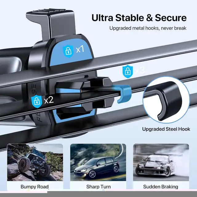 Car mount iPhone holder iPhone 15 Series/14/13 Samsung and All in Cell Phone Accessories in Ottawa - Image 7