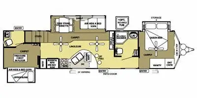 -2013 forest river Salem 408 loft for sale -2 bedrooms + loft -1.5 bathrooms -Lot 204 (right across...