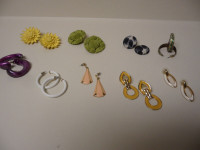 EARRINGS --  clip-on and pierce
