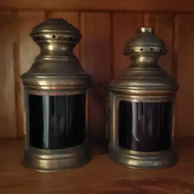 Antique Port/Starboard Oil Lamps, View more