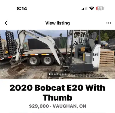 FOR SALE or RENT with or without Operator - Pls Contact The Bobcat E20 is a compact excavator powere...