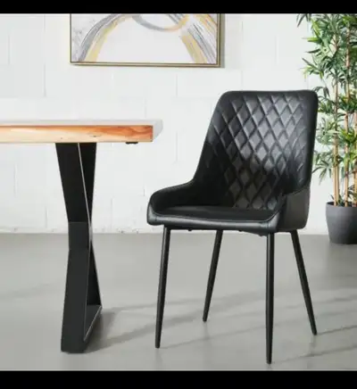 2PK WAZO SOHO FAUX LEATHER MODERN DINING CHAIR, View more