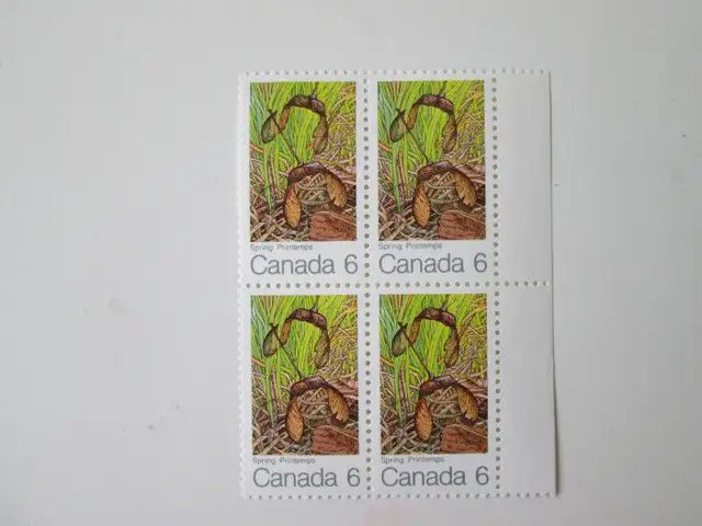 SC 535 Block Mint Canadian Postage Stamps Spring Printemps in Arts & Collectibles in City of Montréal - Image 2