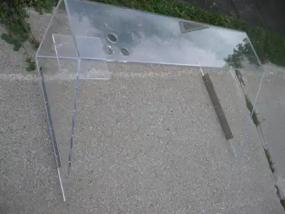 3/8" thick Acrylic/plexiglass unit. Trim for below grade window?, View more