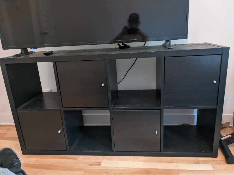 Ikea Kallax Shelf with Kallax Door Inserts Bibliothèques et étagères