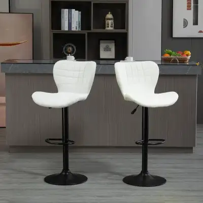 Bar Stools Adjustable Height Swivel Bar Chairs in PU Leather, View more