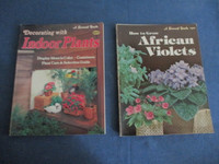 INDOOR PLANTS-AFRICAN VIOLETS-2 VINTAGE 1970S SUNSET BOOKS-RARE!