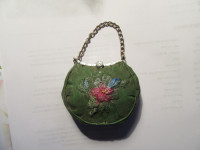 HAND PAINTED PURSES - mini figurines - collectible - vintage