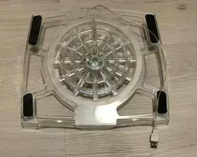 Laptop stand with USB cooling fan, View more