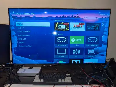 Perfectly new condition 43 inch TCL 4K Roku LED Smart TV with HDR10 for sale. Only used for about 6...