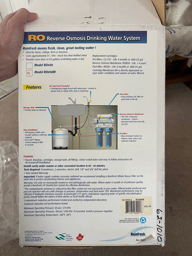 Reverse osmosis kit in Other in Kelowna - Image 3