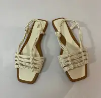Zara - Size 37 - 6.5 NWOT Strappy Summer Sandals