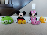 Mickey Mouse, Minnie Mouse, Lorax , Angry Birds Plush Toys
